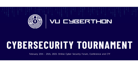 Užrašas Cybersecurity tournament