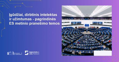 Įgūdžiai, dirbtinis intelektas ir užimtumas